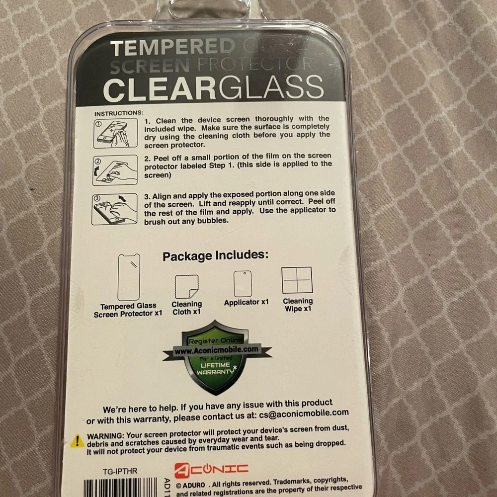 Clear Glass Screen Protector for iPhone fits 13/13 pro, 12/12 pro, 11/XR